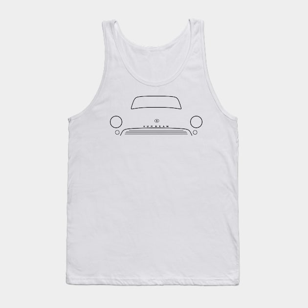 Sunbeam Alpine Series I-III classic 1960s British car black minimal outline graphic Tank Top by soitwouldseem